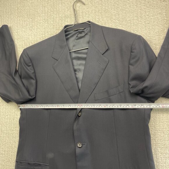 Canali Super 120s Wool Blazer Men’s Sz 54R Dark Blue 100% Wool Sport Coat Jacket - Picture 6 of 16